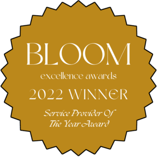 2022 BLOOM Awards Winner Circle Logo For Total Network Resources With Shadow